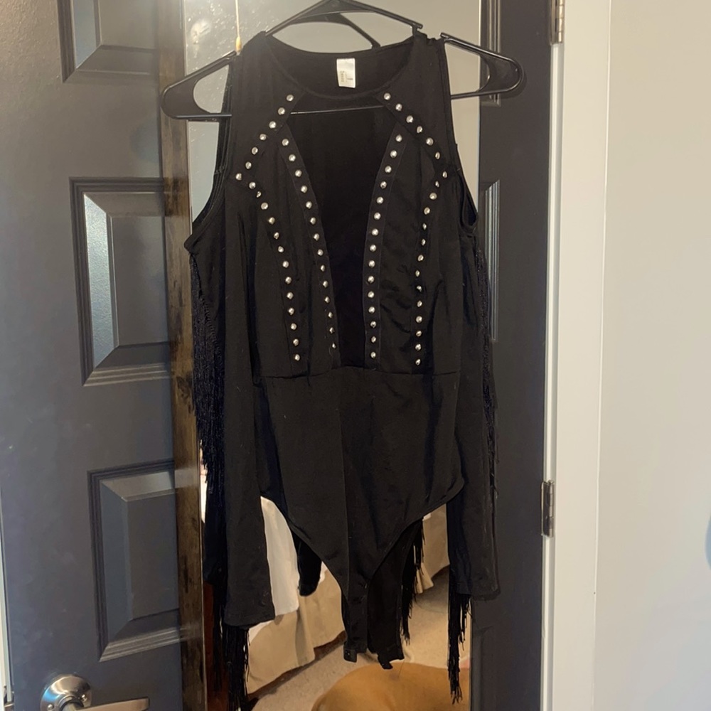 Fringe Mesh Bodysuit